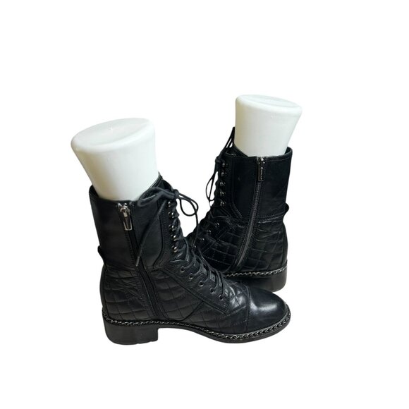 Vince Camuto Joanie Quilted Lace Up Booties - Picture 5 of 14